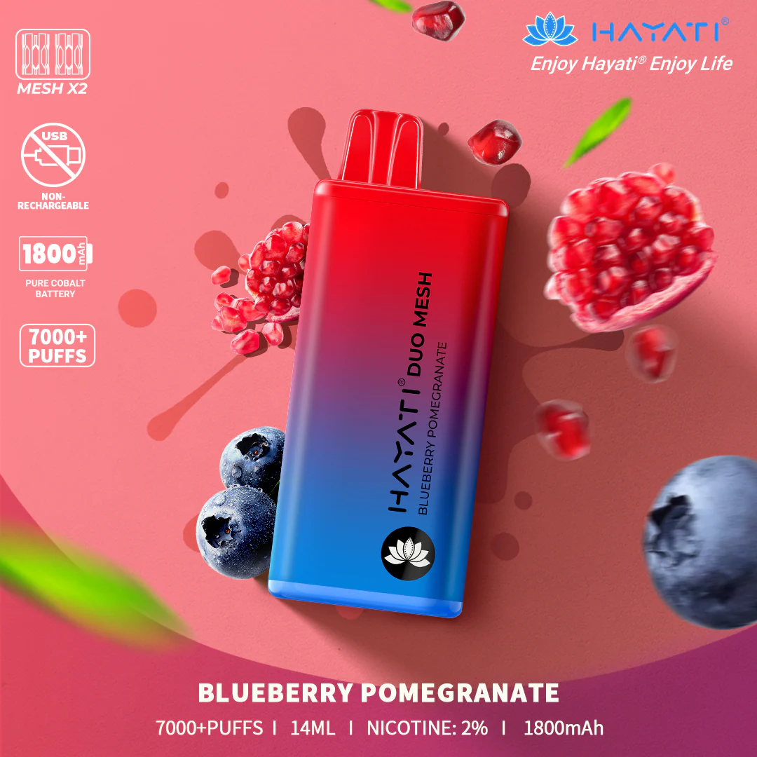 Hayati Duo Mesh 7000 Puffs Disposable Vape (Pack of 10)