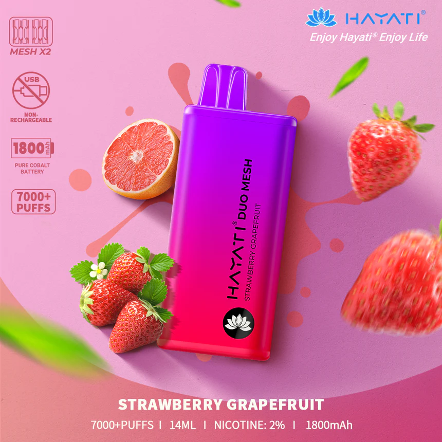 Hayati Duo Mesh 7000 Puffs Disposable Vape (Pack of 10)